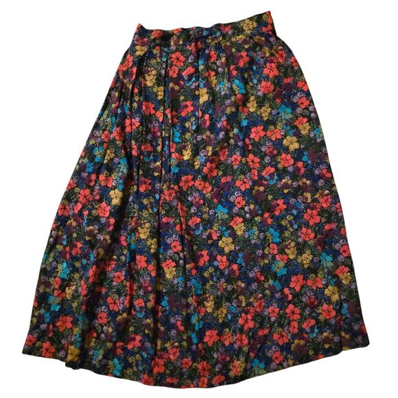 VTG Michele Size 5/6 Floral Midi Skirt Y2K Fairy Isle Cottage Spring Easter Y2K - Picture 2 of 7